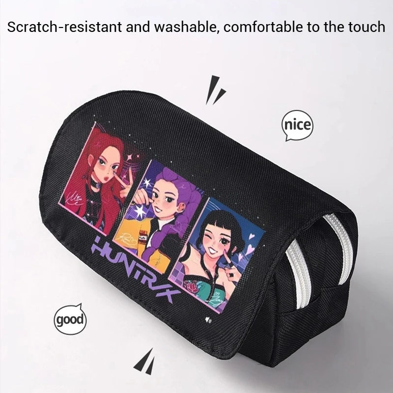 Großes mehrschichtiges Kpop Demon Hunt Federmäppchen für Schüler