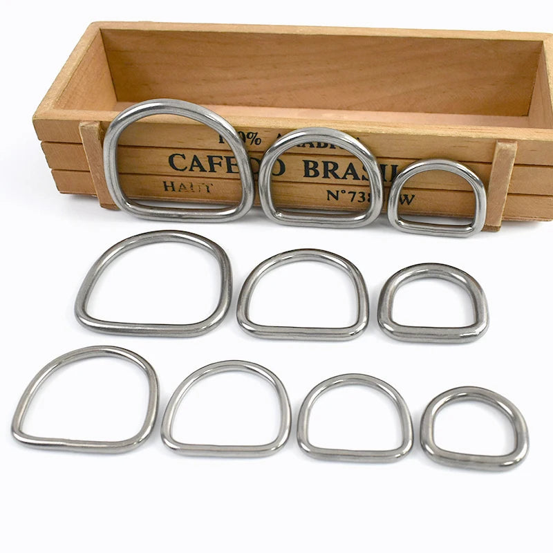 Edelstahl D-Ring Schnallen für Taschen Gurtband DIY Zubehör 2/5/10 Stück