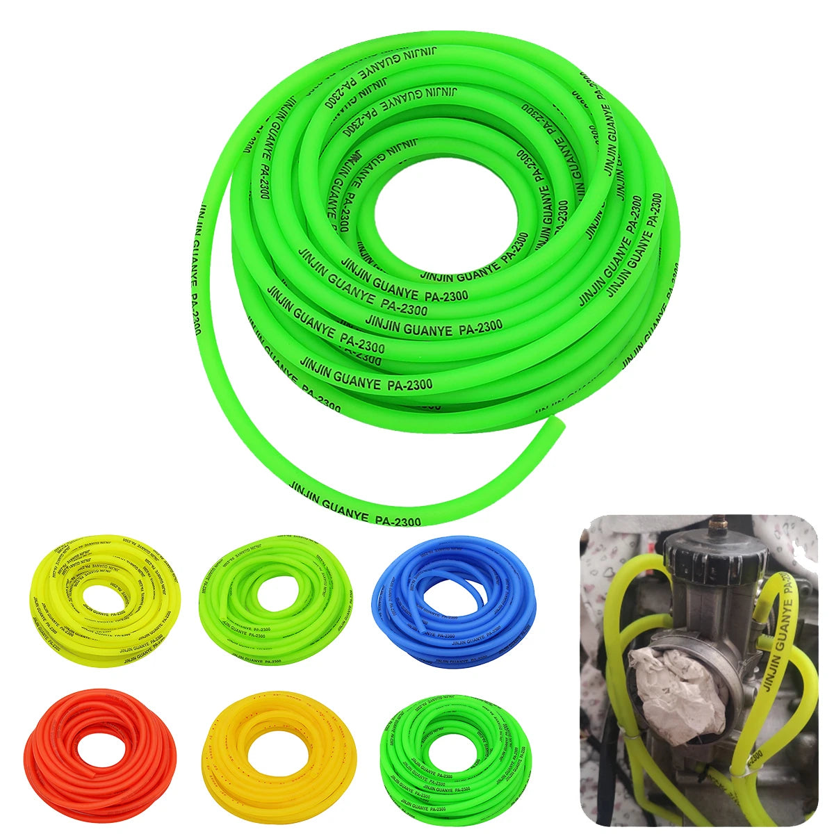 1M Motorrad Kraftstoffschlauch Gummi Benzin Rohr Öl Leitung Universal 5mm