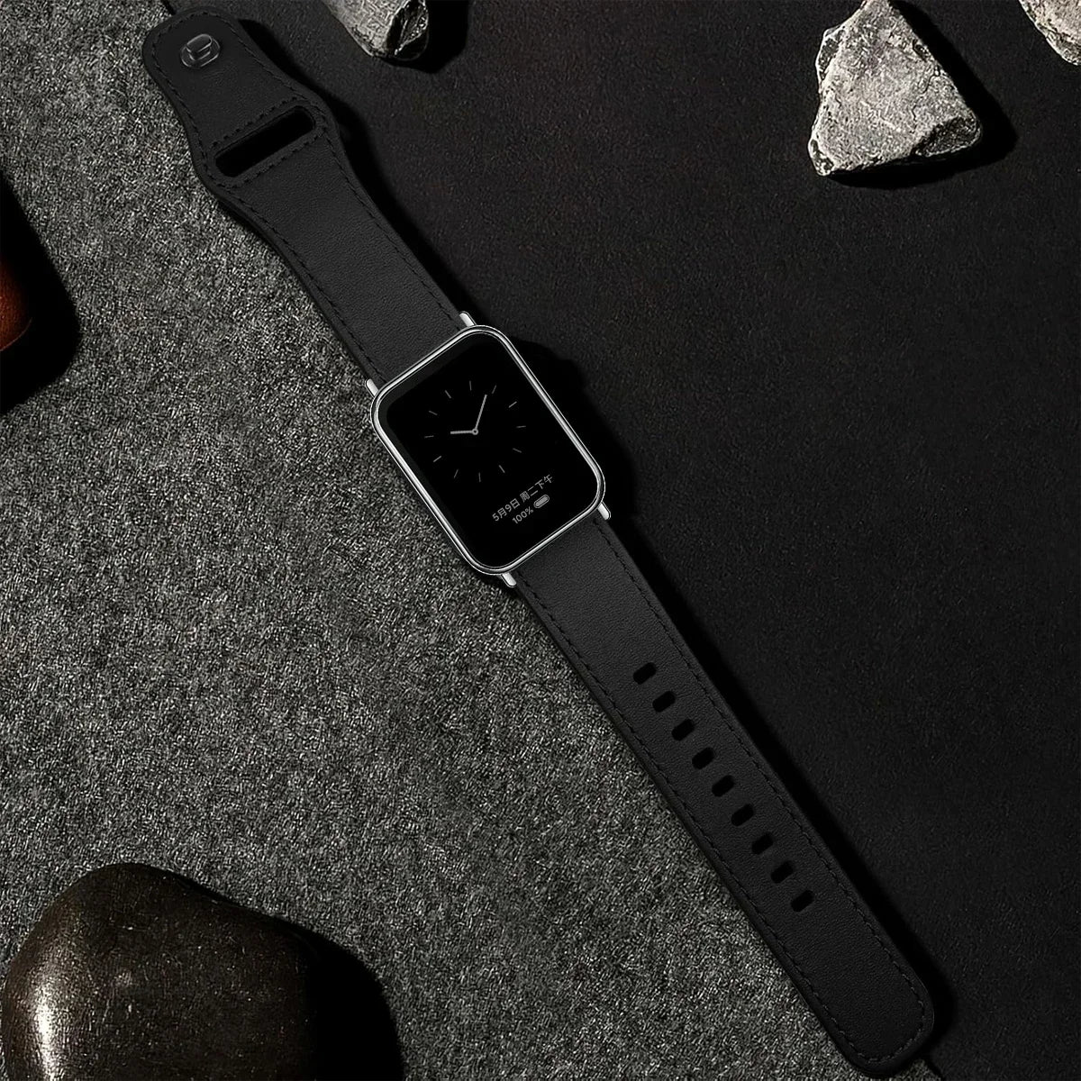 Elegantes Lederarmband für Smartwatch und Fitness Tracker-Yabubestshop