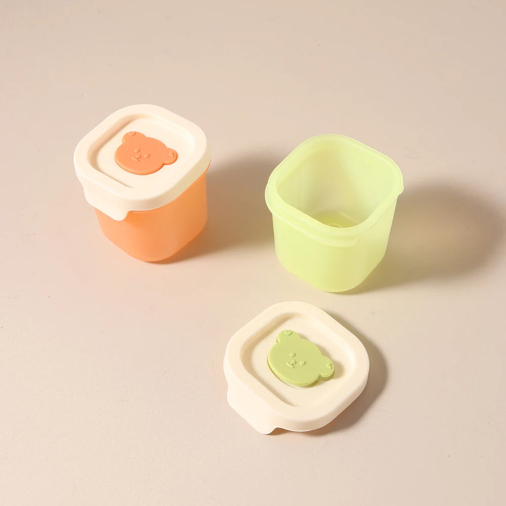 Kleine Lebensmittelbox für Babys mit Deckel, gedämpfte Kuchen- und Eiswürfelform