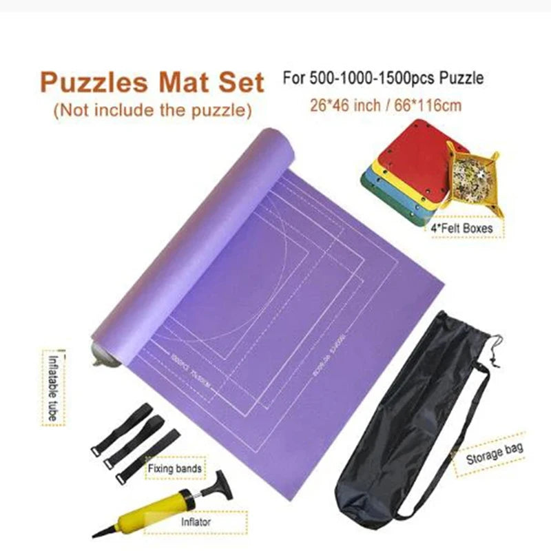 Puzzle-Rollmatte für 1500–3000 Teile | Filz-Aufbewahrung mit Tasche-Yabubest - Home & More