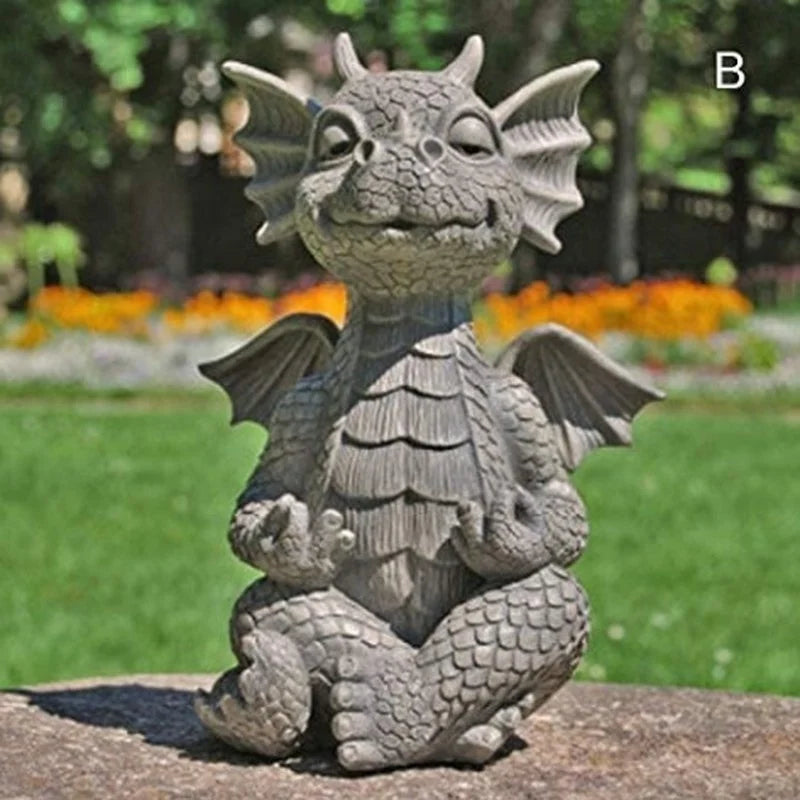 Mystische LED-Drachen Statue in Dinosaurier-Form – wetterfest - stimmungshell