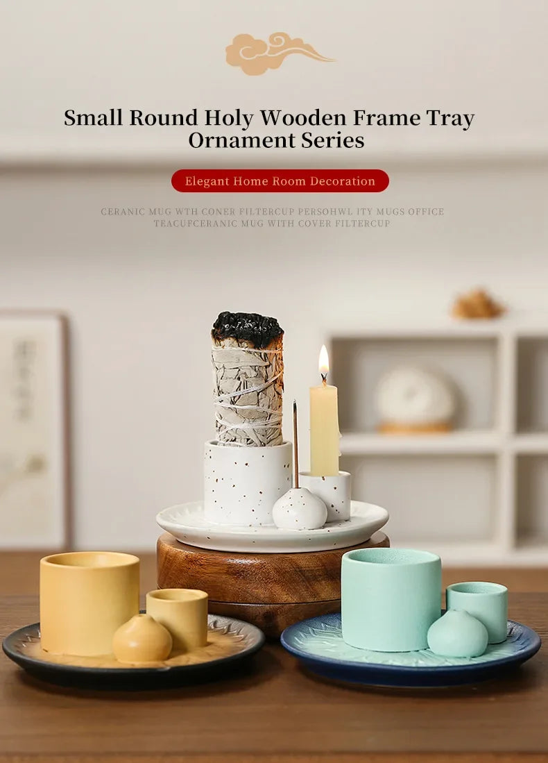 Multifunktionaler Keramik Räuchergefäßhalter 4 in 1