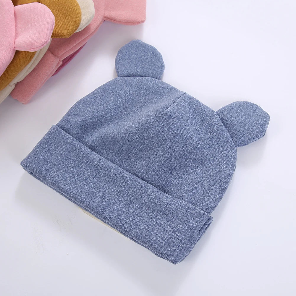 Niedlicher Baby Turban Mütze mit Bärenohren für Jungen und Mädchen 1-3 Jahre