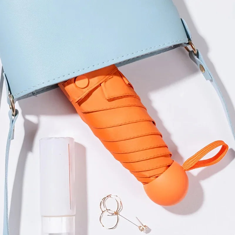 Ultraleichter kompakter Reise Regenschirm mit UV Schutz 5 Fach