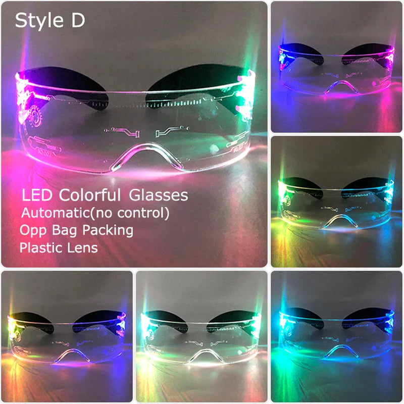 Leuchtende LED Partybrille aus Acryl mit Farbwechsel für Feste