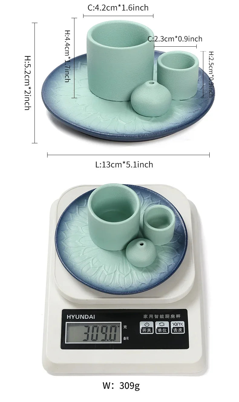 Multifunktionaler Keramik Räuchergefäßhalter 4 in 1