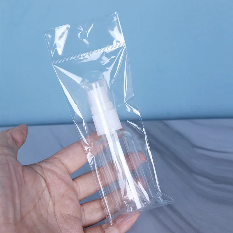 5x Nachfüllbare Sprühflaschen Mini Kunststoff Transparent für Parfüm Reisen