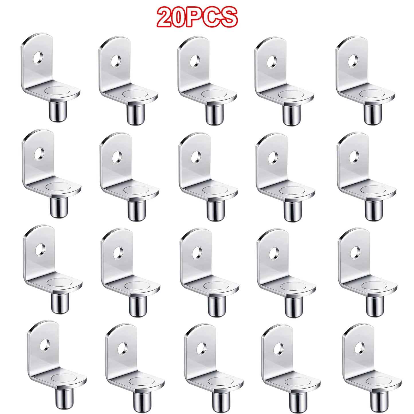 20x Regalbodenträger Stifte 5mm Edelstahl für Schrank Regal Halterung