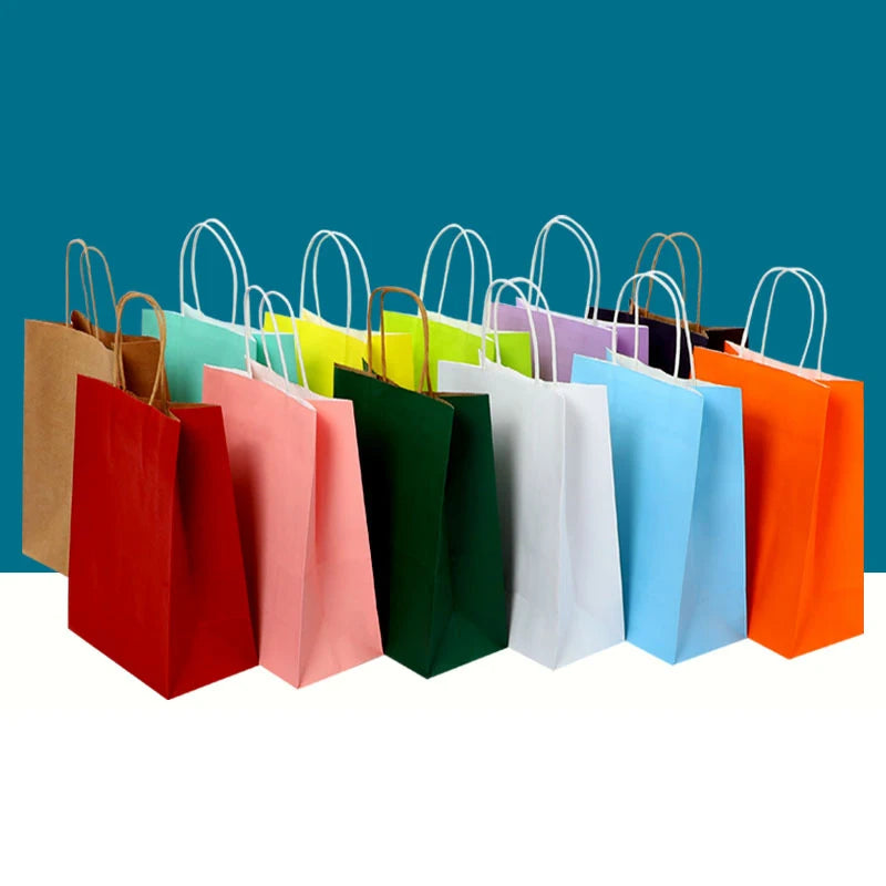 10/30/50 Stück Urlaub Papiertragetaschen mit Griff für Geschenk und Party-Yabubest - Home & More