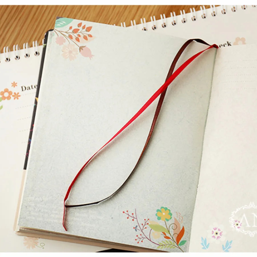 Retro-Notizbuch mit Blumenmotiv – Hardcover Tagebuch-Yabubest - Home & More