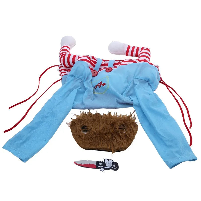 Lustiger Hundeoverall Haustierkostüm Sweatshirt Set für Halloween Party