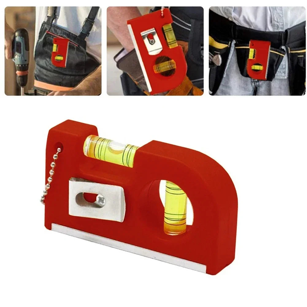 Mini Wasserwaage Schlüsselanhänger 2-in-1: Horizontal & Vertikal Messung