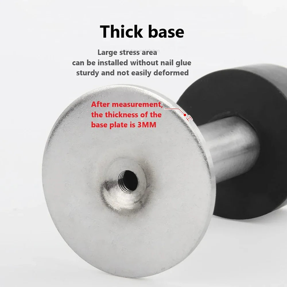 Nagelfreier Edelstahl Gummi Türstopper zur Boden- Wandmontage - Varianten