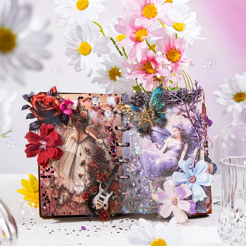30-teiliges Scrapbooking Papier-Set mit 6 Designs für kreative DIY-Projekte