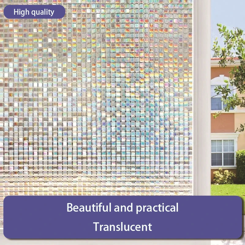 3D Buntglas Fensterfolie Selbstklebend Für Sichtschutz Und Dekoration