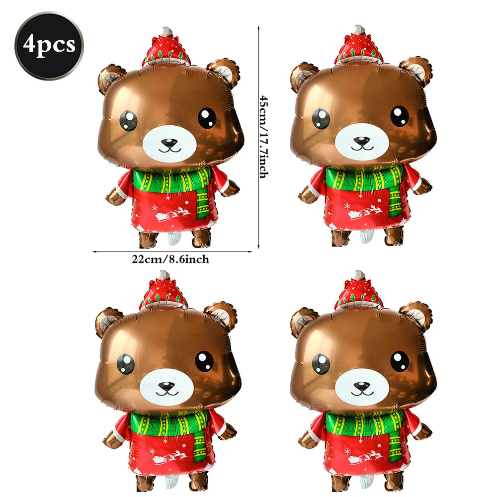 Festliche Weihnachts Folienballons Santa Rentier Schneemann für Partys