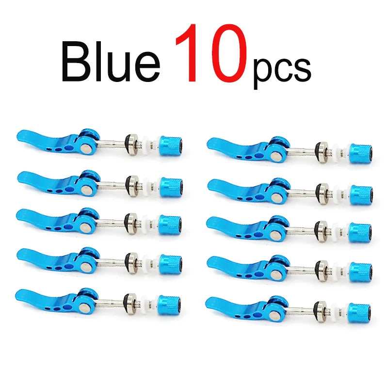 Leichte Aluminium Sattelstützenklemme M6 x 65 mm mit Schnellverschluss, bunt