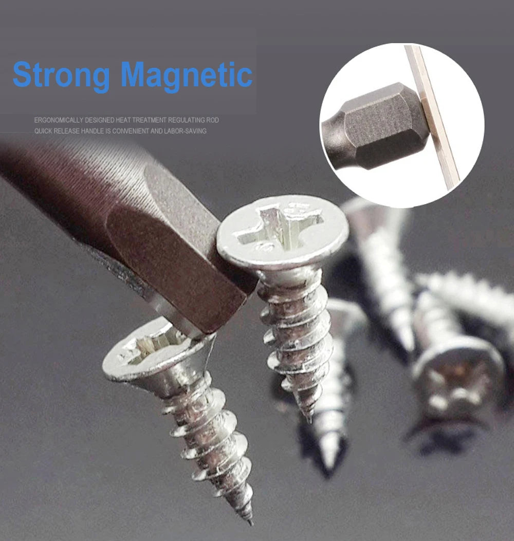 8-tlg. 100mm Sechskant Bit Set SAE - Metrisch für Akkuschrauber Bohrer
