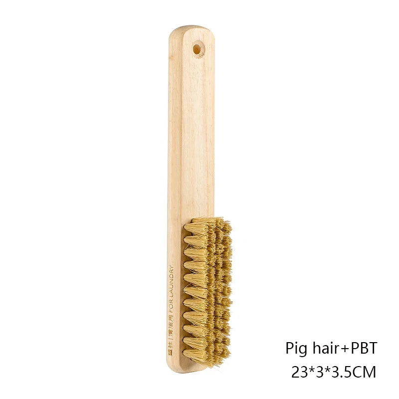 Multifunktions Wäschebürste mit Holzgriff und Schweinehaar für Haushalt