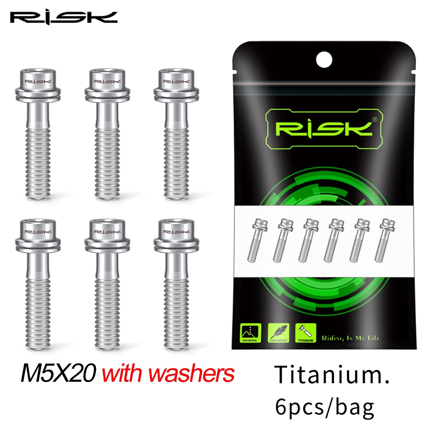 Fahrrad Vorbau Lenker Schrauben Set – Titan M5x16 M5x18 M5x20 Auswahl