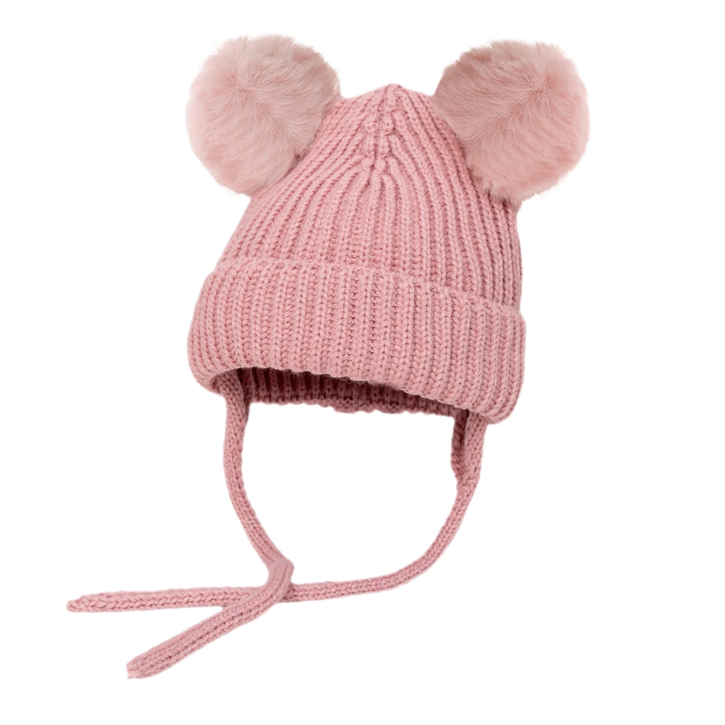 Winter Baby Mütze mit Pompom Gestrickte Beanie für Jungen und Mädchen