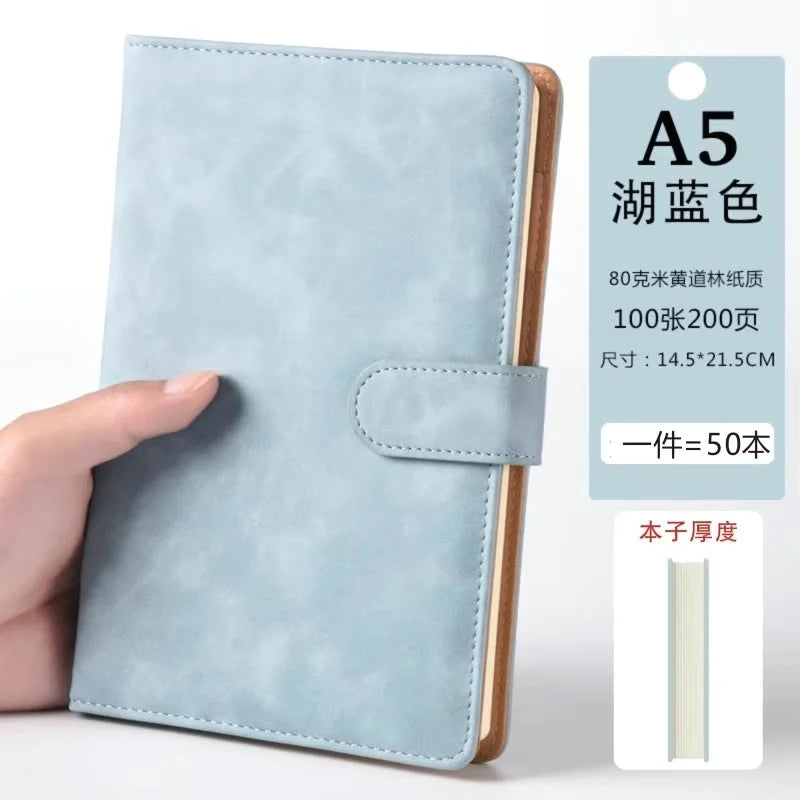 Business-Notizbuch A5 mit Lederbindung – individualisierbar-Yabubest - Home & More