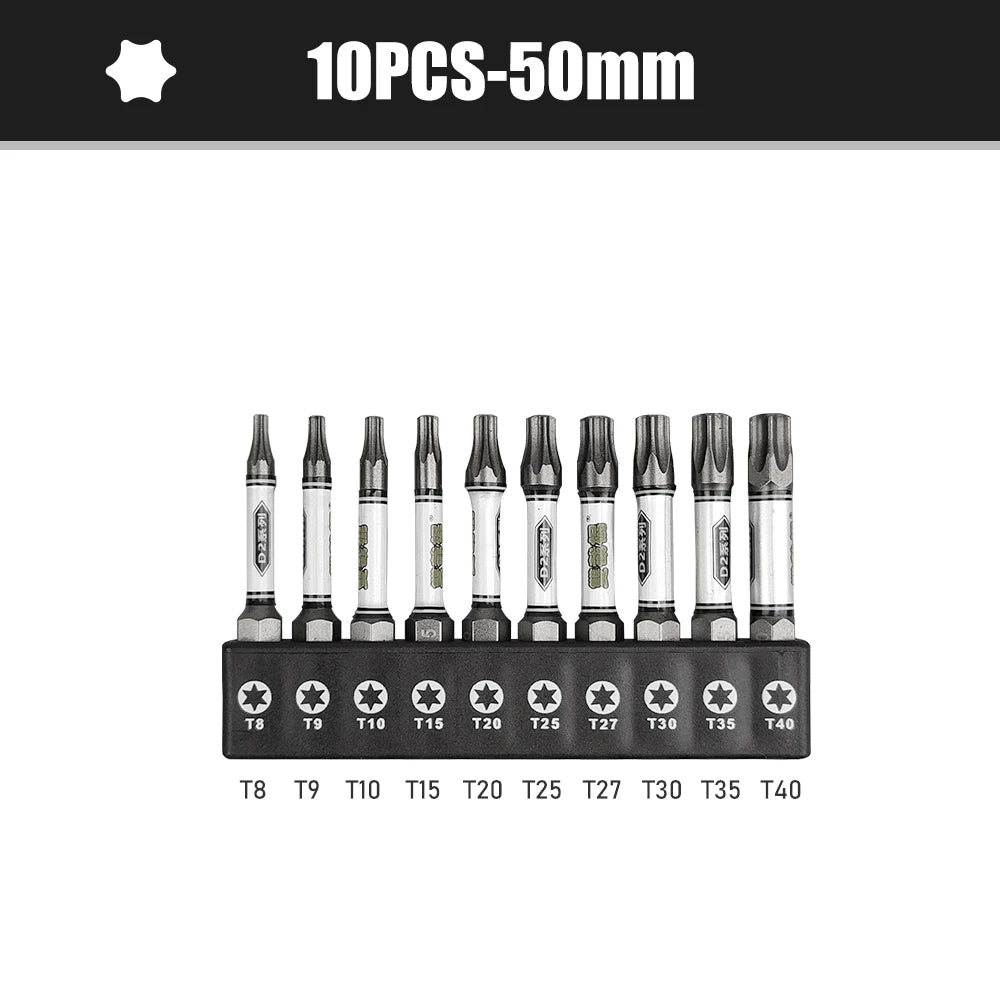 10-tlg. magnetisches 50/100mm Sechskant Schraubendreher Bit Set 1/4 Schaft