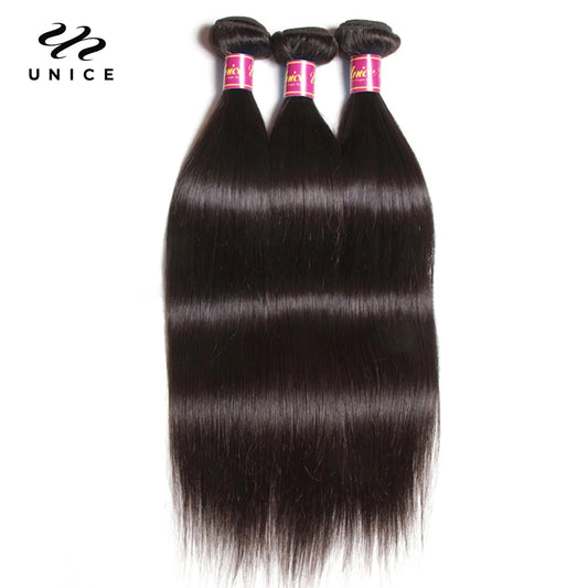 UNICE HAIR 30 Zoll Brasilianisches glattes Menschenhaar 1/3/4 Bundles