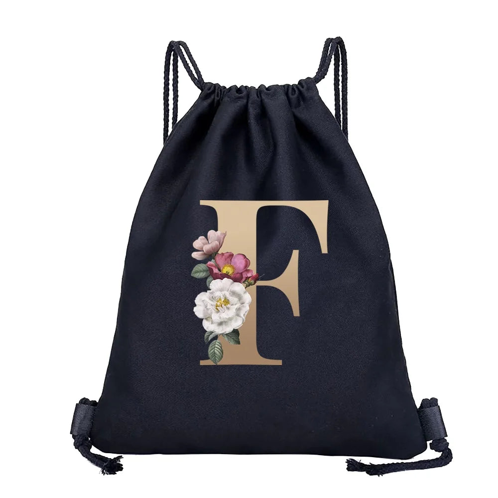 Leichter Kordelzug Rucksack aus Canvas 40x35 cm für Sport - Reisen