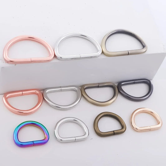 10 Stück Metall D Ringe zur Herstellung von Taschen und Geldbörsen-Yabubest - Home & More