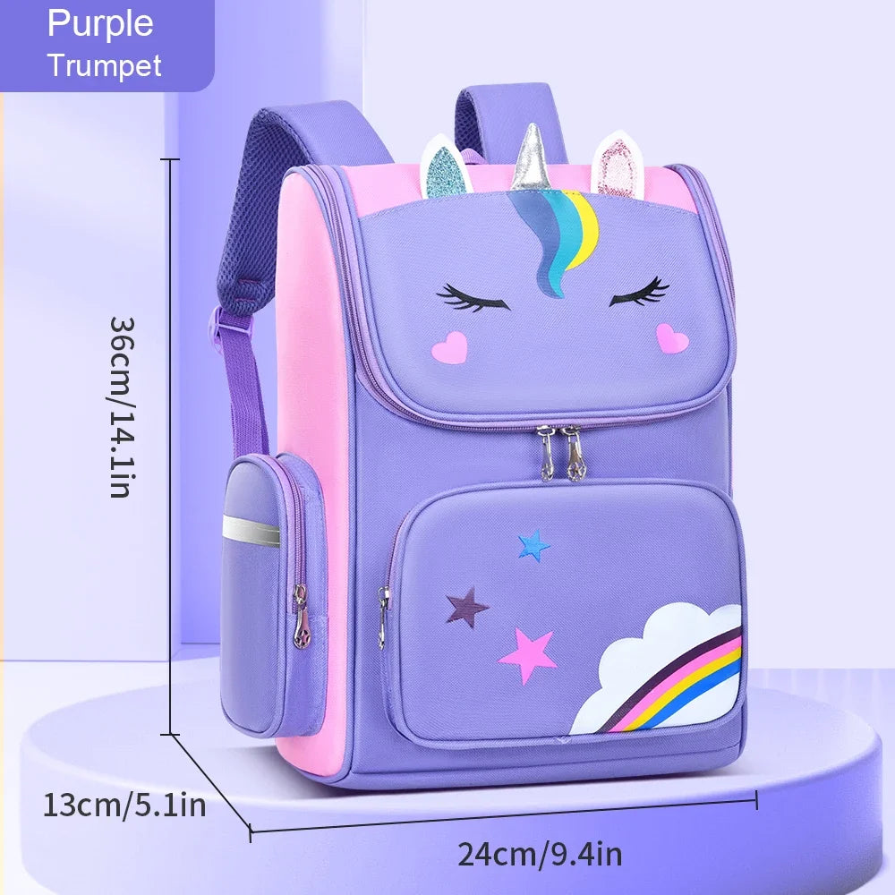 Wasserdichte leichte Schultasche mit Tiermuster für Mädchen Klasse 1–6