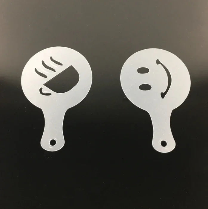 Kaffee Schablonen Set für kreative Latte und Cappuccino Kunst