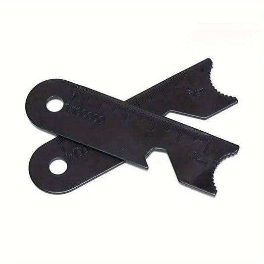 2er Set 2in1 Survival Multitool Edelstahl Flaschenöffner Lineal Camping