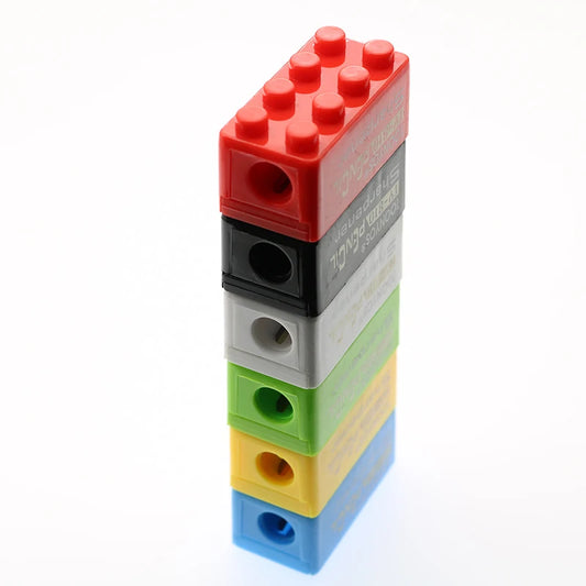 Lustiger Baustein Bleistift Spitzer für Kinder - Büro – Zufallspack