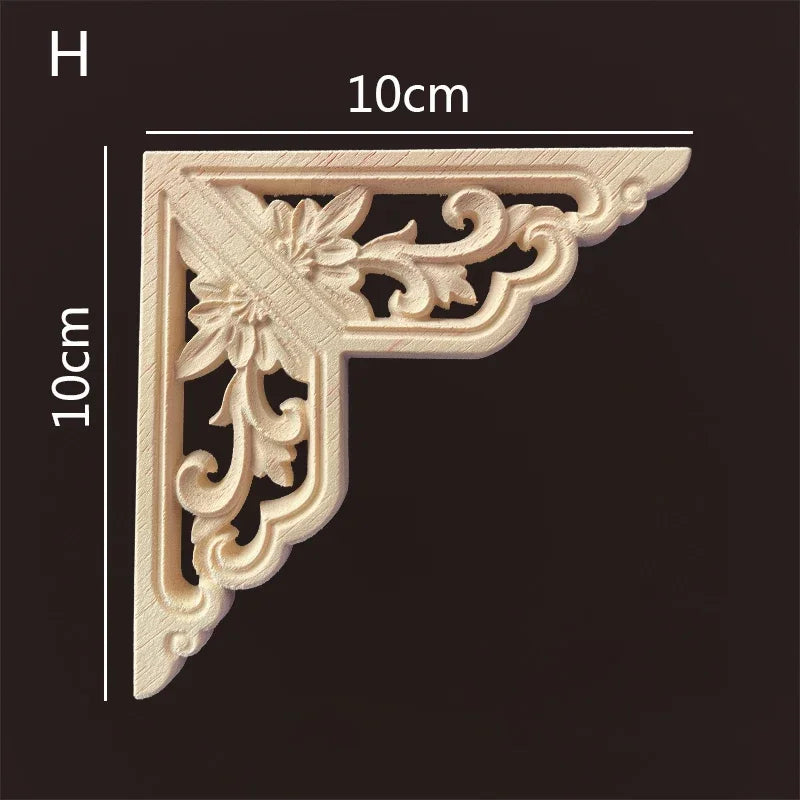 Exklusive Holz Eckverbindung Onlay Applikation für Möbel & Heimdeko