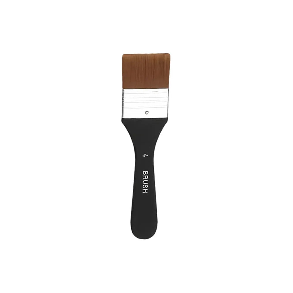 Präzise Basecoating-Pinsel: Flach, hell, Holzgriff – optimal für Acryl, Öl - Aquarell
