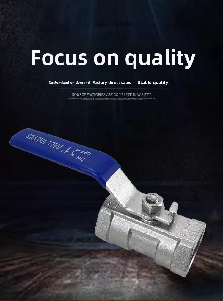 Robuste Edelstahlkugel für Ventile mit Vinylgriff und BSP-Gewinde