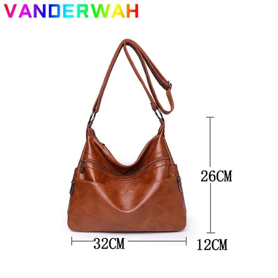 3-lagige große Schultertasche mit Reißverschluss, lässige Crossbody-Tasche-Yabubest - Home & More