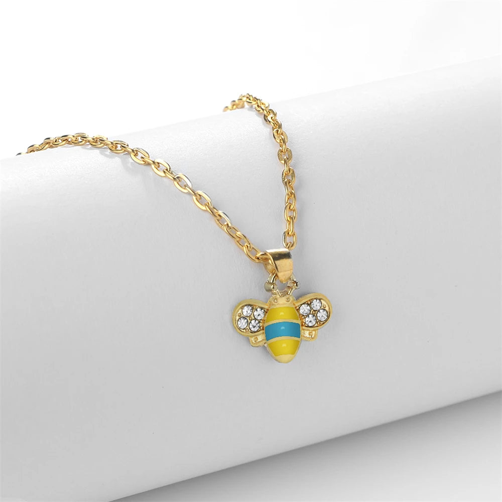 12er Set niedliche Insekten Anhänger Halsketten für Damen und Herren