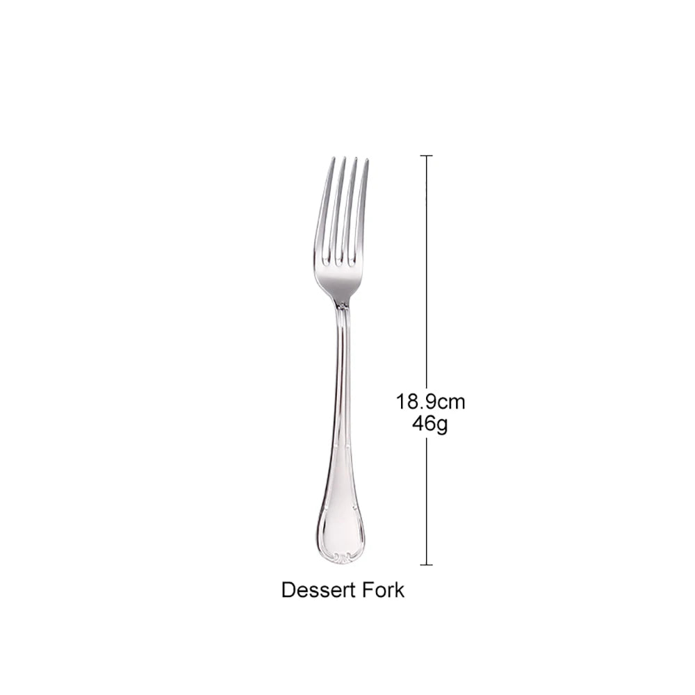 Luxuriöses 4- oder 6-teiliges vergoldetes Besteckset, Edelstahl, spülmaschinenfest