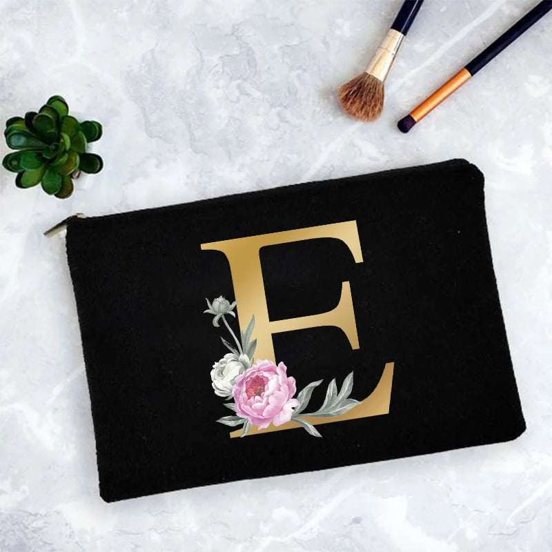 Florale Kosmetiktasche mit Reißverschluss für Damen und Brautjungfern