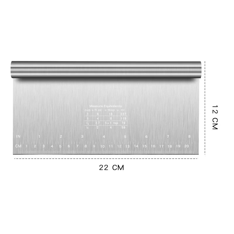 Edelstahl Pastöse Teigschaber mit Skala Kuchen Gebäckspatel Backwerkzeug