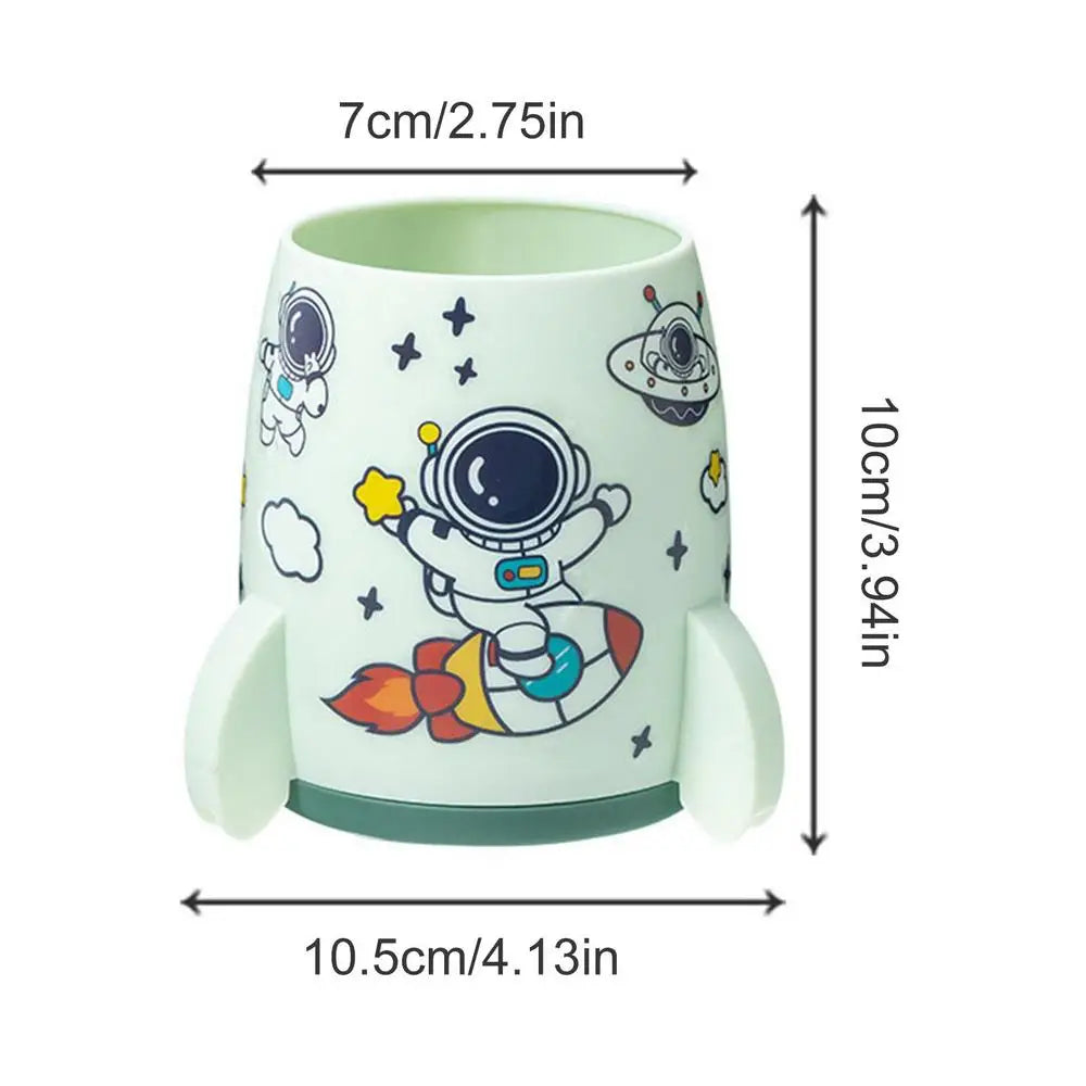 Raketenförmiger Stifthalter mit hoher Kapazität und Astronaut Aufkleber