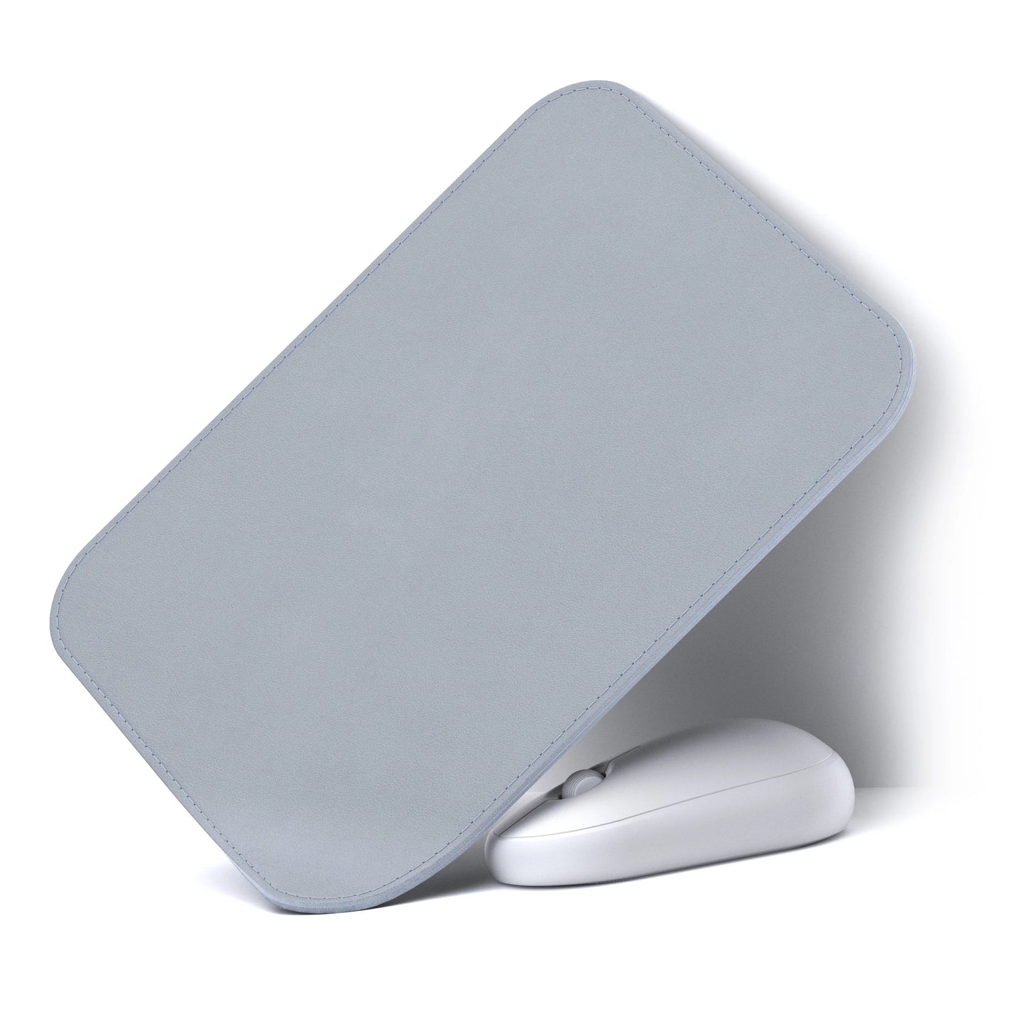 Rutschfestes 4mm PU Leder Mauspad mit genähter Kante