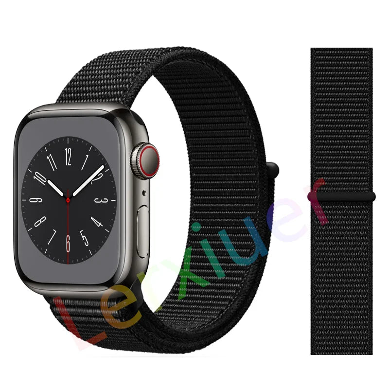 Nylon Schlaufenarmband für Apple Watch alle Serien und Größen