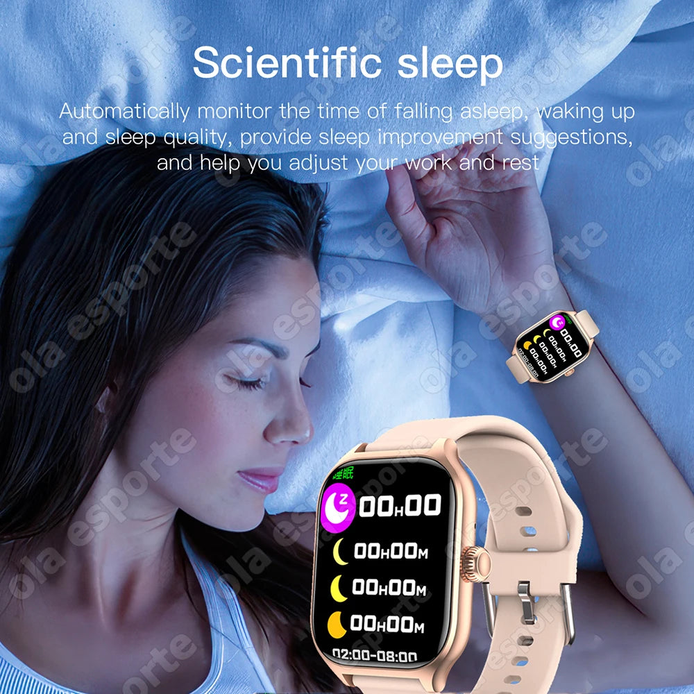 Multifunktionale Smartwatch mit Gesundheitsmonitor für Android und iOS