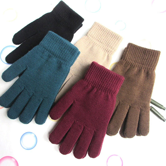 Warme Plüsch Vollfinger Handschuhe für Damen und Herren im Winter