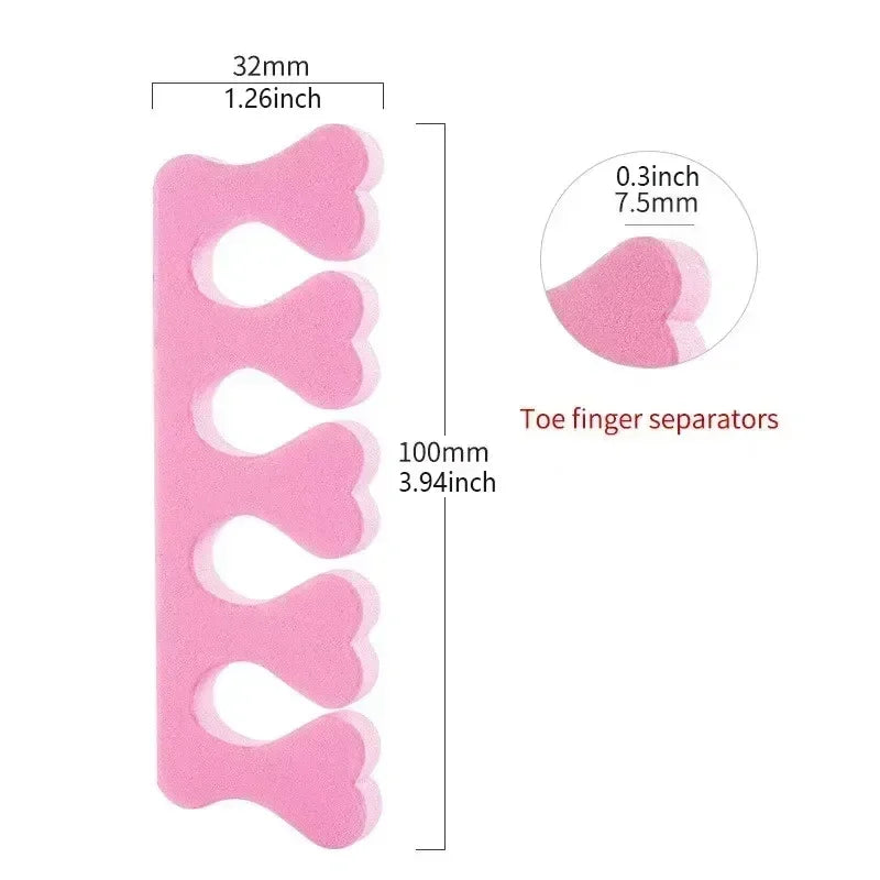 Weiche Schwamm Finger Zehenspreizer Rosa für Maniküre Pediküre